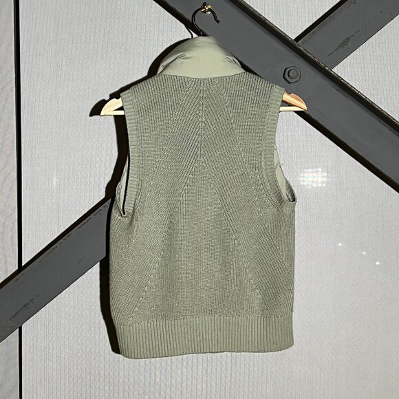 Athleta INCLINE HYBRID Merino Wool Puffer Vest Sage XS - Picture 3 of 7